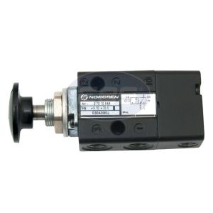 MANUAL 3/2 BUTTON/PILOT G1/8 VALVE BLACK